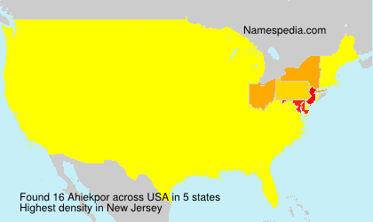 Surname Ahiekpor in USA Surname Ahiekpor in USA