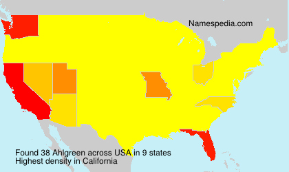 Surname Ahlgreen in USA Surname Ahlgreen in USA