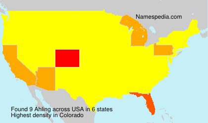 Surname Ahling in USA Surname Ahling in USA