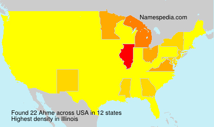 Surname Ahme in USA Surname Ahme in USA