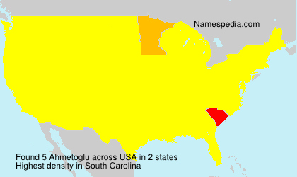Surname Ahmetoglu in USA Surname Ahmetoglu in USA
