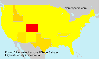 Surname Ahnstedt in USA
