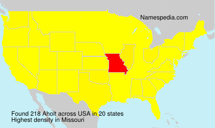 Surname Aholt in USA Surname Aholt in USA