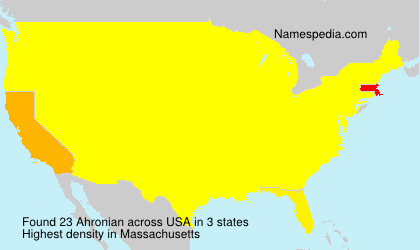 Surname Ahronian in USA Surname Ahronian in USA