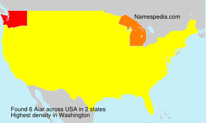 Surname Aiar in USA Surname Aiar in USA