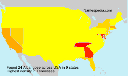 Surname Aibangbee in USA Surname Aibangbee in USA