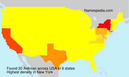 Surname Aidinian in USA Surname Aidinian in USA