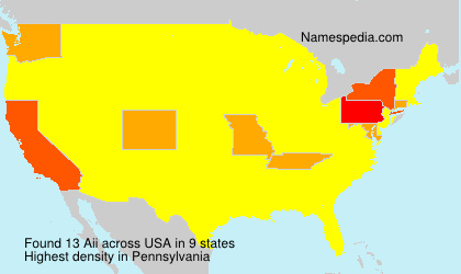 Surname Aii in USA Surname Aii in USA
