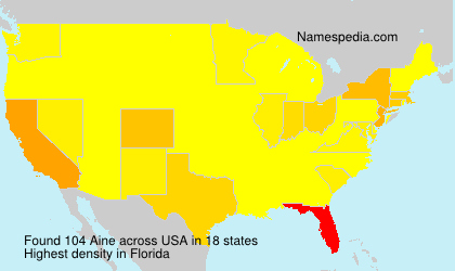 Surname Aine in USA Surname Aine in USA
