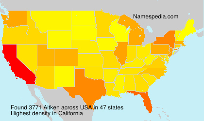 Surname Aitken in USA Surname Aitken in USA