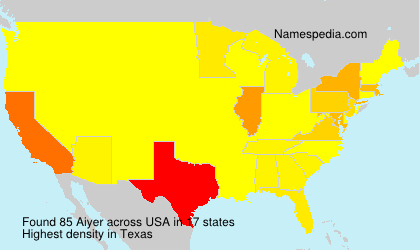 Surname Aiyer in USA Surname Aiyer in USA