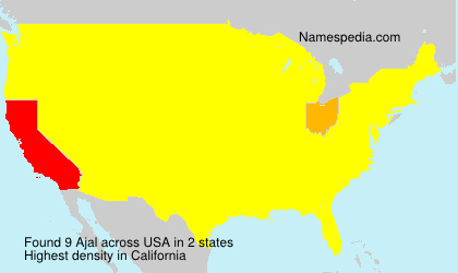 Surname Ajal in USA Surname Ajal in USA