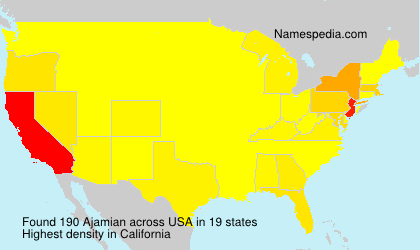 Surname Ajamian in USA Surname Ajamian in USA
