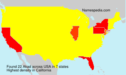 Surname Akad in USA