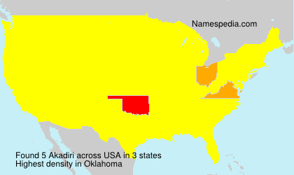 Surname Akadiri in USA