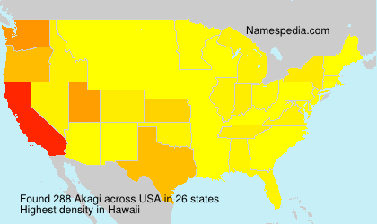 Surname Akagi in USA
