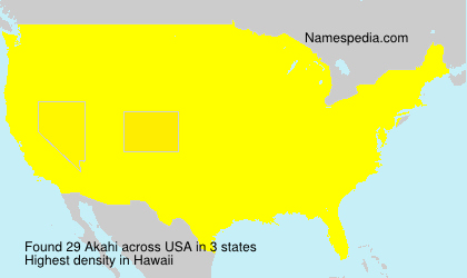 Surname Akahi in USA