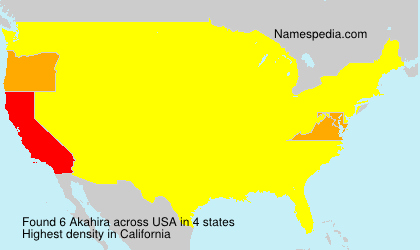 Surname Akahira in USA
