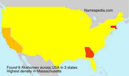 Surname Akahomen in USA