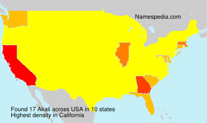 Surname Akali in USA