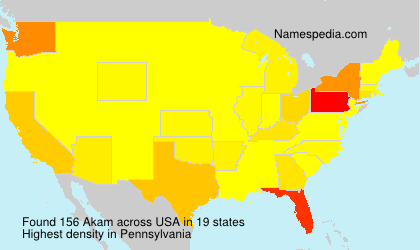 Surname Akam in USA