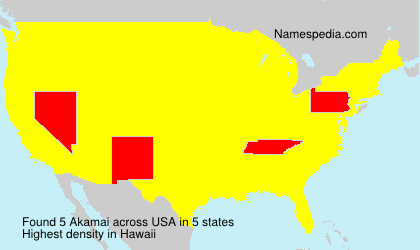 Surname Akamai in USA