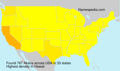 Surname Akana in USA