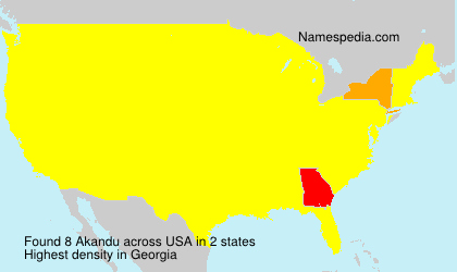 Surname Akandu in USA