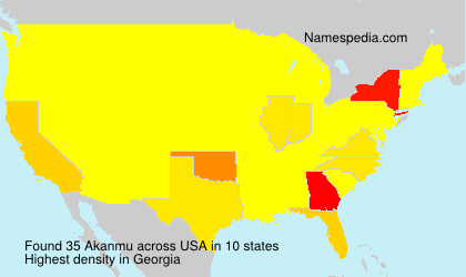 Surname Akanmu in USA