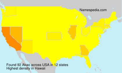 Surname Akao in USA