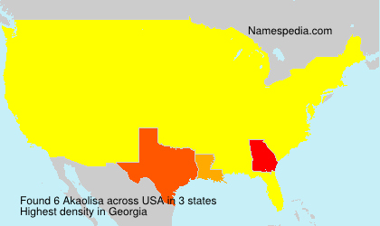 Surname Akaolisa in USA