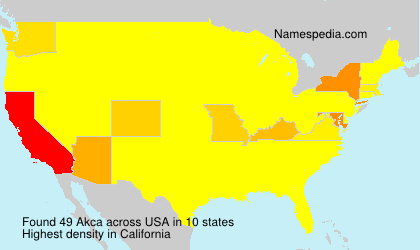 Surname Akca in USA Surname Akca in USA