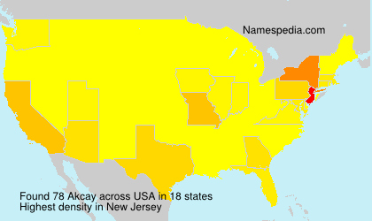 Surname Akcay in USA Surname Akcay in USA