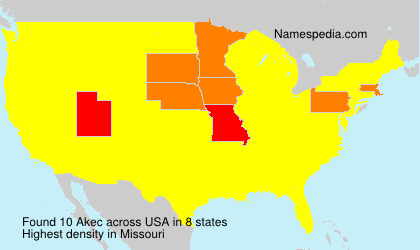 Surname Akec in USA Surname Akec in USA