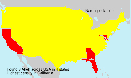 Surname Akeh in USA Surname Akeh in USA