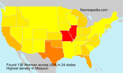 Surname Akeman in USA Surname Akeman in USA
