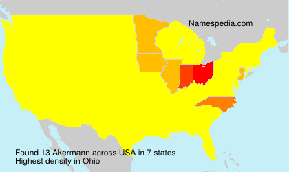 Surname Akermann in USA Surname Akermann in USA
