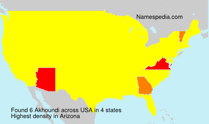 Surname Akhoundi in USA Surname Akhoundi in USA