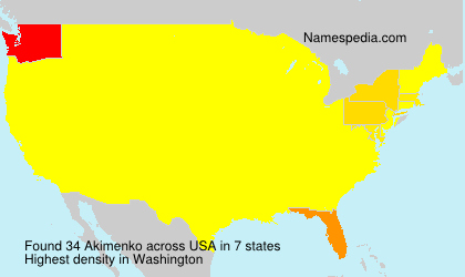 Surname Akimenko in USA Surname Akimenko in USA