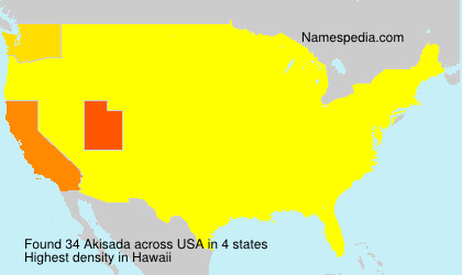 Surname Akisada in USA Surname Akisada in USA