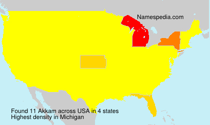 Surname Akkam in USA Surname Akkam in USA