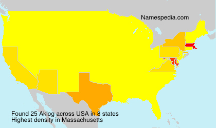 Surname Aklog in USA Surname Aklog in USA