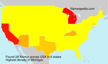 Surname Akmon in USA Surname Akmon in USA
