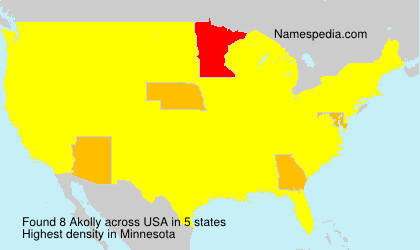 Surname Akolly in USA Surname Akolly in USA