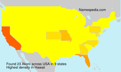 Surname Akoni in USA