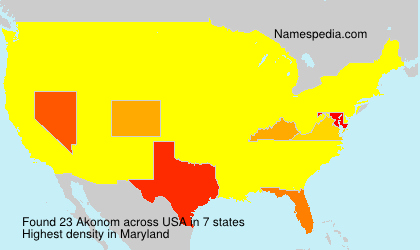 Surname Akonom in USA Surname Akonom in USA