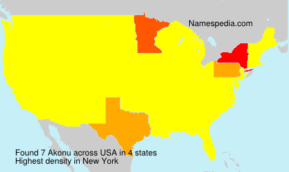 Surname Akonu in USA Surname Akonu in USA