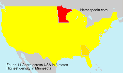 Surname Akore in USA Surname Akore in USA