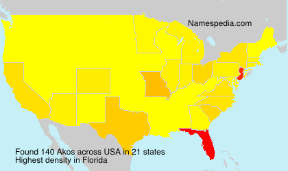 Surname Akos in USA Surname Akos in USA
