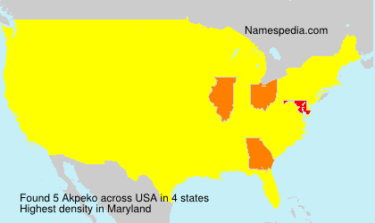 Surname Akpeko in USA Surname Akpeko in USA